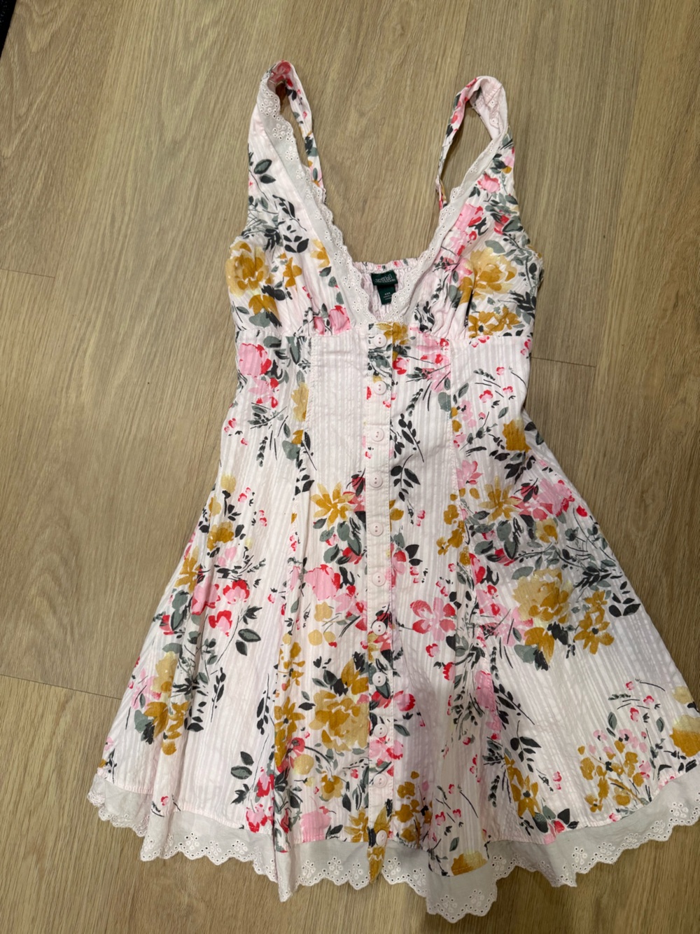 wild fable Pink Floral Button-Front Dress